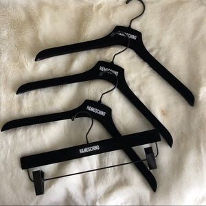 4 H&Moschino velvet hangers